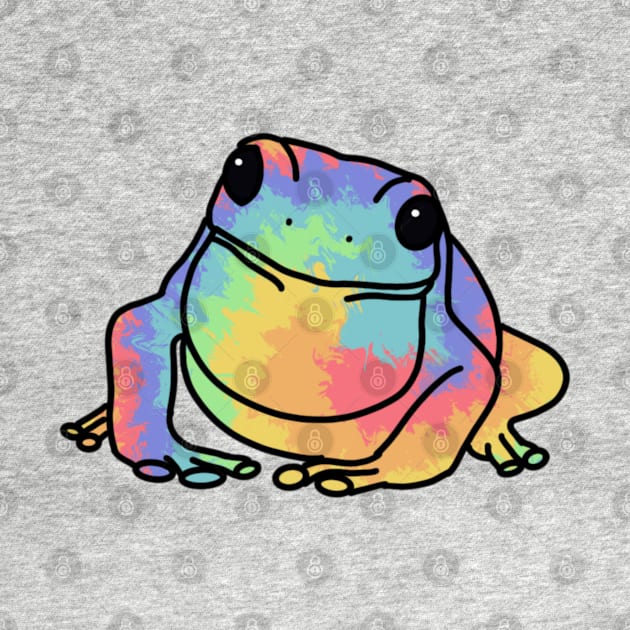 Rainbow tie-dye frog by JuneNostalgia